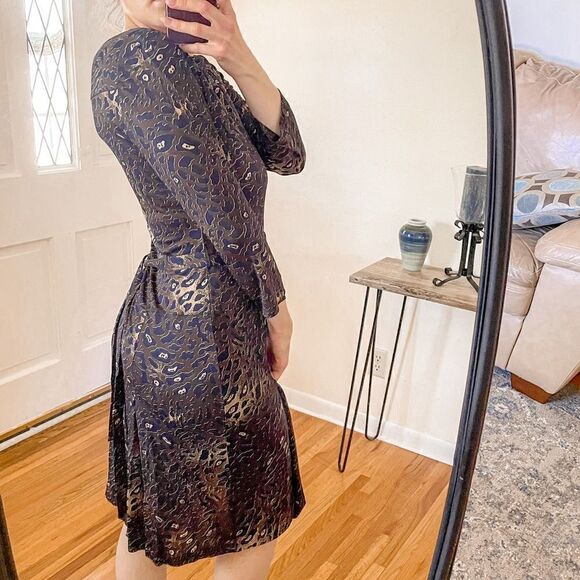 Tory Burch Denise Jersey Dress Animal Print M - Picture 2 of 7